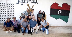 Jan and his "students" during his media training in Sabbha, Libya.