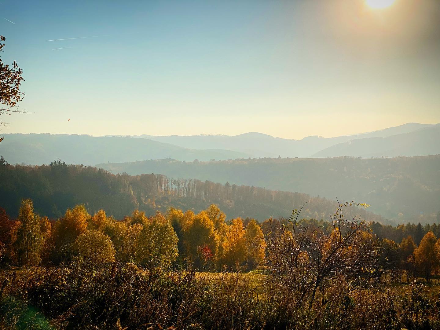 #sun sets over white #carpathians #mountains in the border between #czechrepublic and #slovakia #landscapephotography #travel #iphone