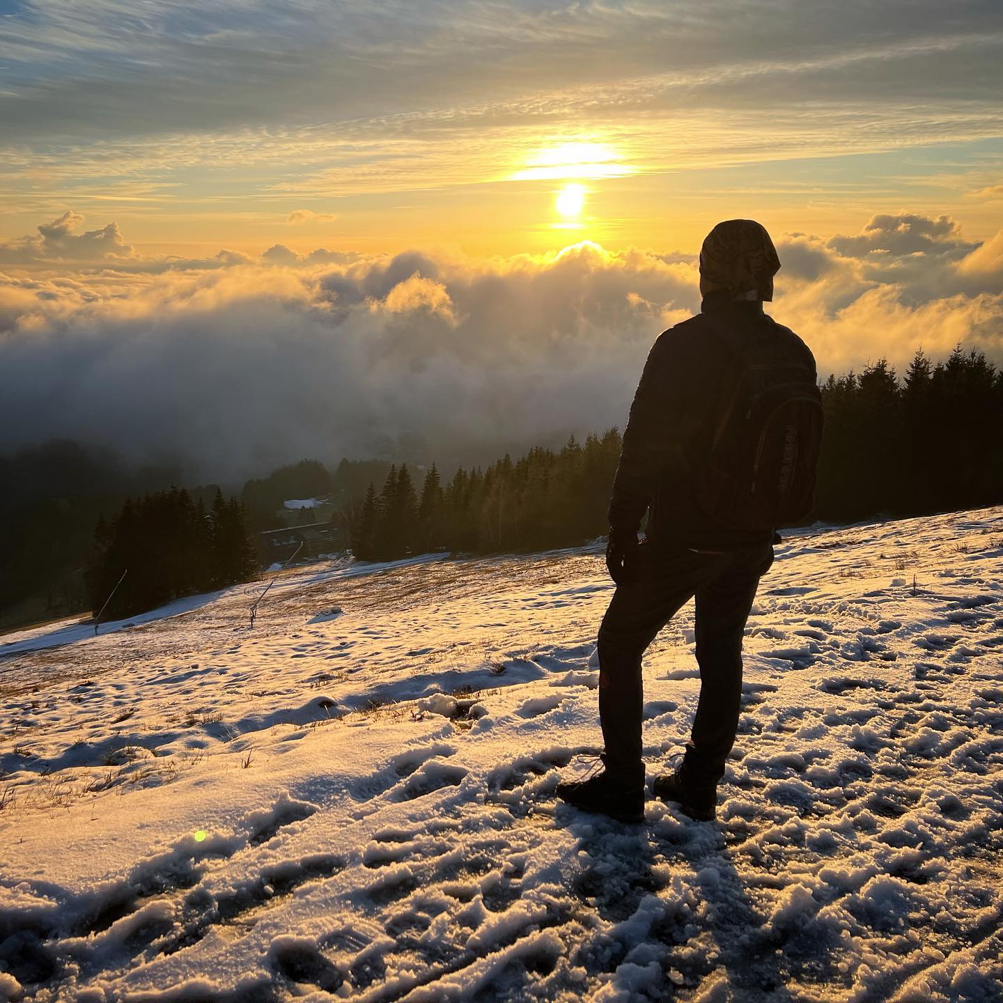 #winter is here! #krkonose national park #landscape #landscspephotography #sunset #iphone #iphone13pro #czechrepublic