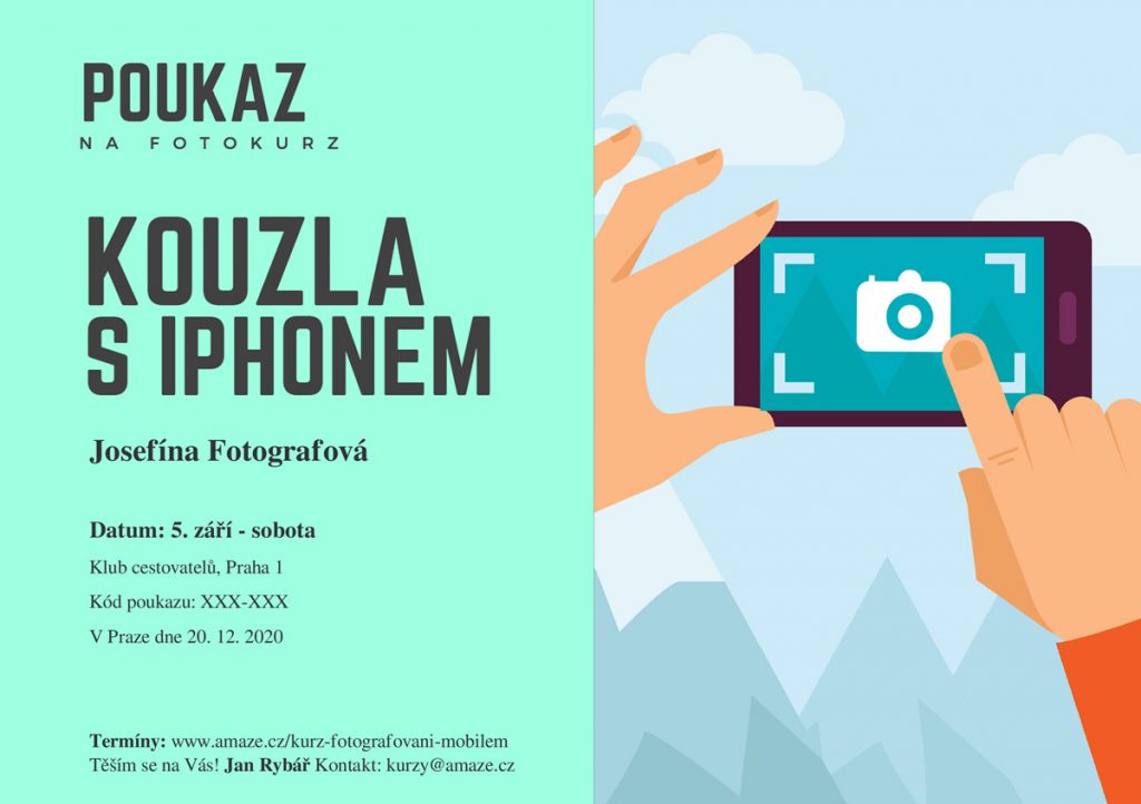 Dárkový poukaz kurz fotografování iPhonem